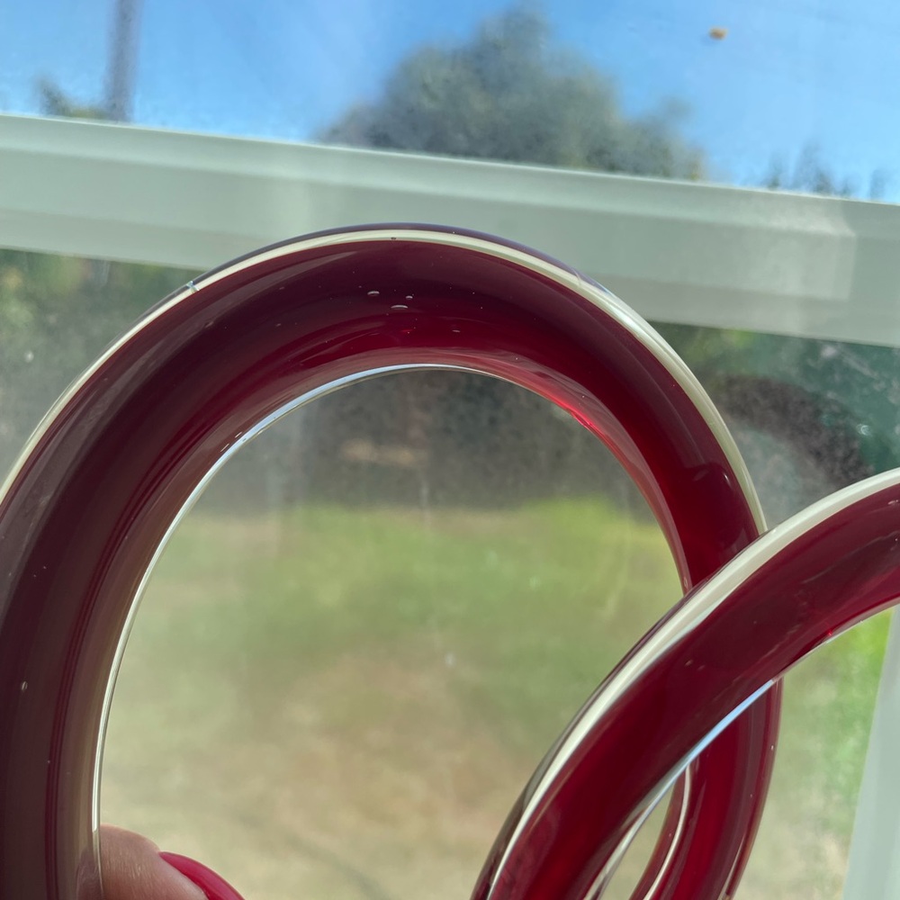 Murano glass Elegant Red Heart Sculpture - Picture 4 of 6